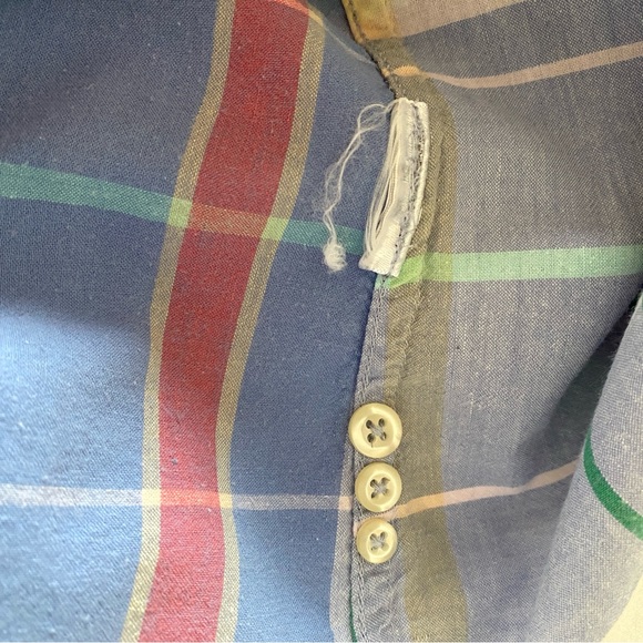 Ralph Lauren Classic Fit Madras Plaid Button Down Shirt Sz M - Picture 7 of 9